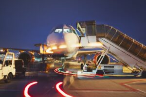 Airport in the night